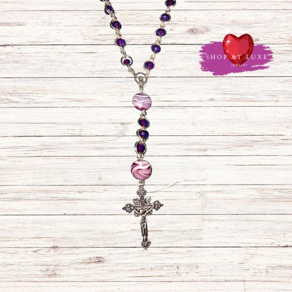 For The Love Of Lilac Beaded Rosary - Picture 4 of 4